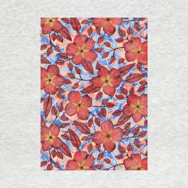 Coral Summer - a hand drawn floral pattern by micklyn